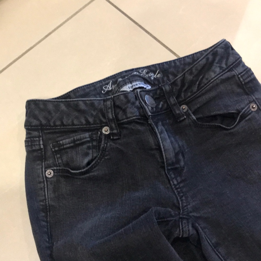American Eagle Super stretch black jeans